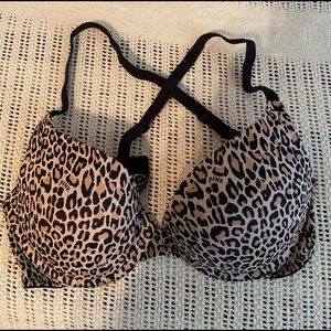Pink Victoria’s Secret animal print bra